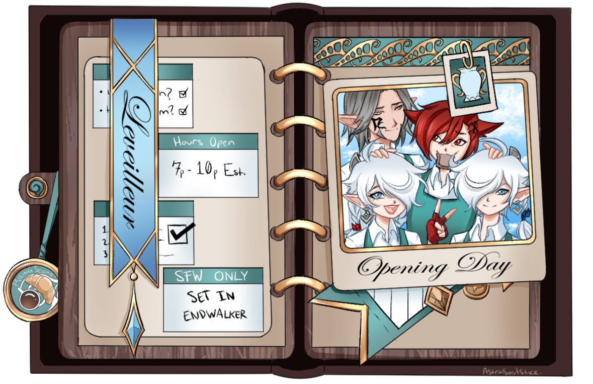 Scrapbook drawing of the scones